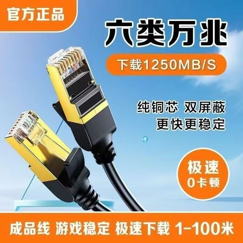 网线家用六类万兆千兆高速电脑宽带路由器网络线水晶头成品线双接